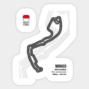 Monte Carlo Race Track Sticker